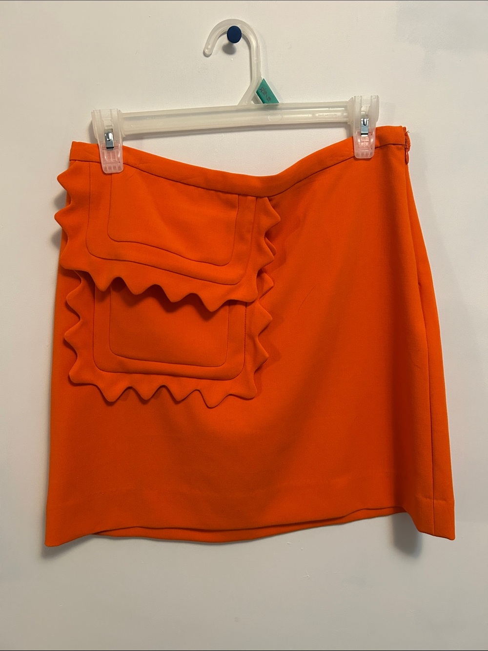 Victoria Beckham for Target Orange Ruffle Pocket Pencil Skirt